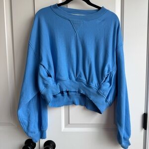 Madewell MWL Betterterry Cropped Pocket Sweatshirt L